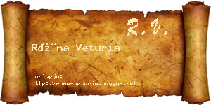 Róna Veturia névjegykártya